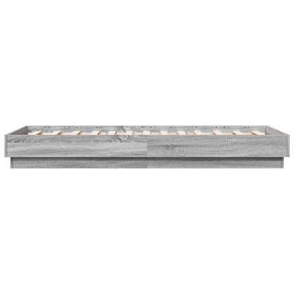 Grey Sonoma Small Single Bed Frame 75x190cm with LED Lights