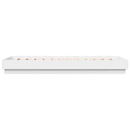 White Engineered Wood Bed Frame 100x200 cm (No Mattress)
