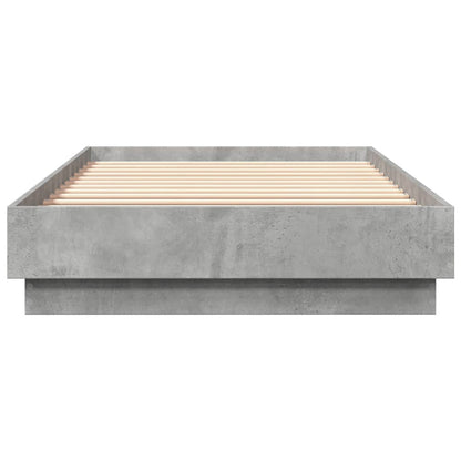 Concrete Grey Bed Frame 100x200 cm - Modern & Sturdy Design