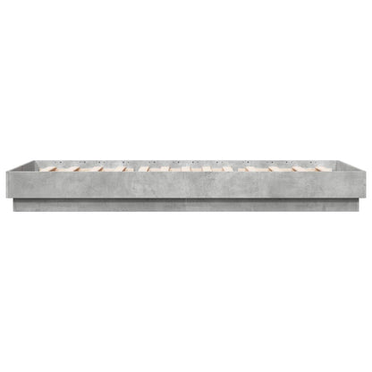 Concrete Grey Bed Frame 100x200 cm - Modern & Sturdy Design