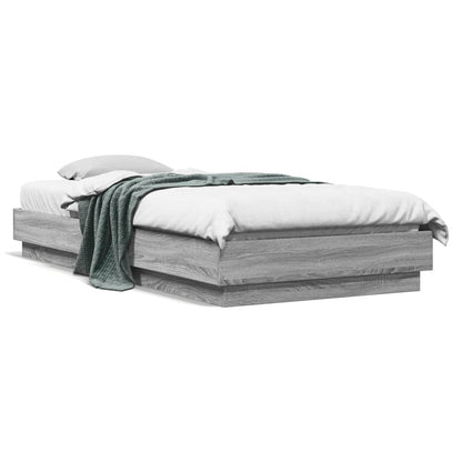 Grey Sonoma Engineered Wood Bed Frame 100x200 cm - No Mattress