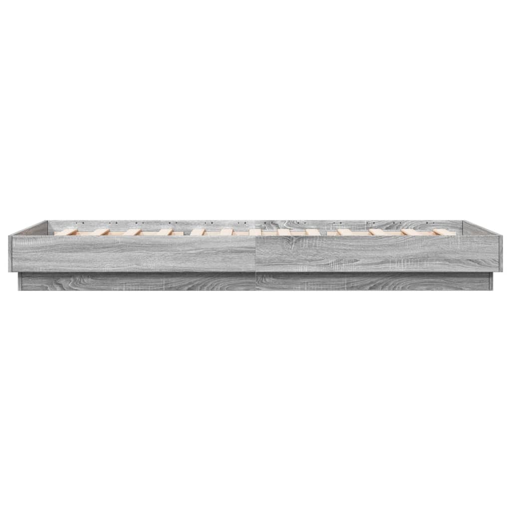 Grey Sonoma Engineered Wood Bed Frame 100x200 cm - No Mattress