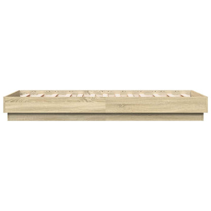 Sonoma Oak Engineered Wood Bed Frame 90x190 cm - Single Size