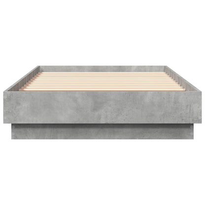 Concrete Grey Single Bed Frame 90x190 cm - No Mattress Included
