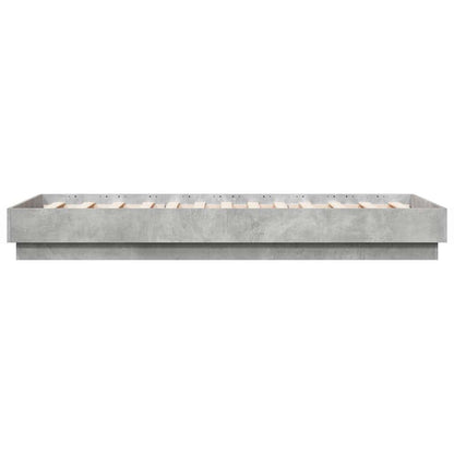 Concrete Grey Single Bed Frame 90x190 cm - No Mattress Included