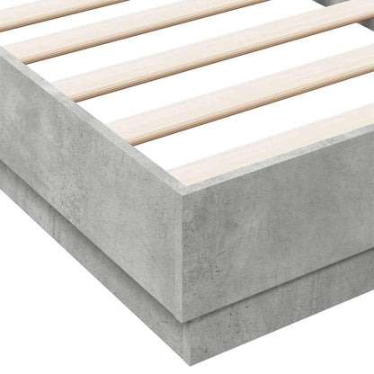 Concrete Grey Single Bed Frame 90x190 cm - No Mattress Included