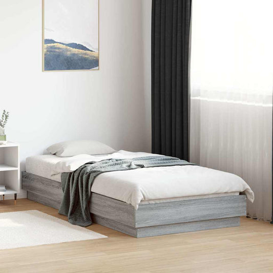 Grey Sonoma Single Bed Frame - 90x190cm Engineered Wood