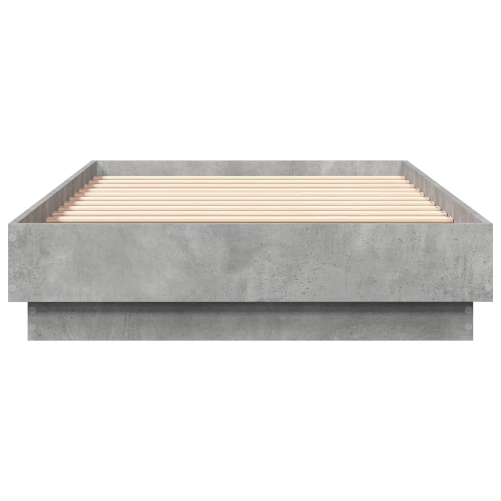 Concrete Grey Bed Frame, Small Single 75x190 cm - No Mattress