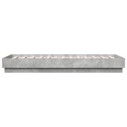 Concrete Grey Bed Frame, Small Single 75x190 cm - No Mattress