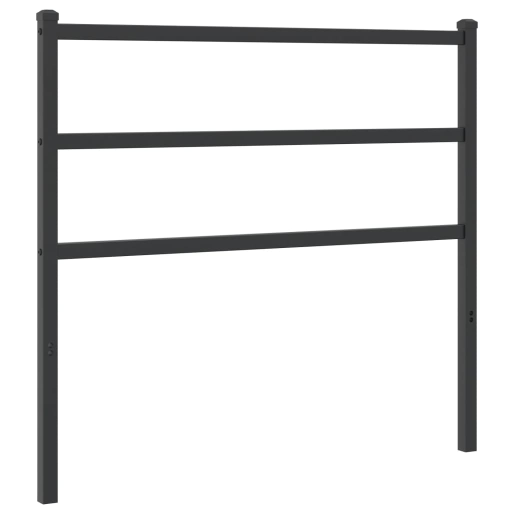 Elegant Black Metal Headboard - 107 cm | Stylish Bedroom Accent