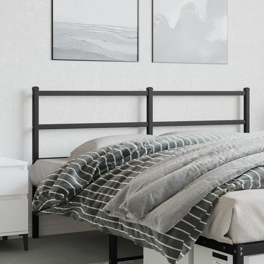 Elegant Black Metal Headboard - 160 cm for Modern Bedrooms
