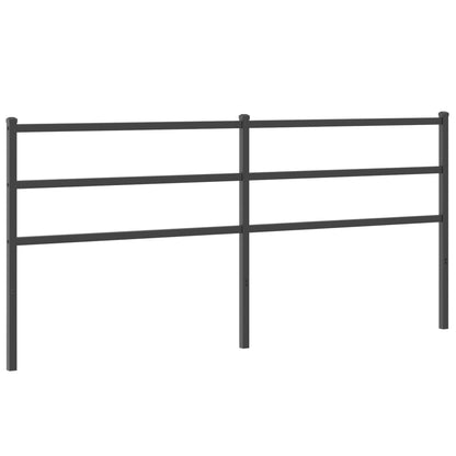 Sleek Black Metal Headboard - 200 cm - Modern Bedroom Style