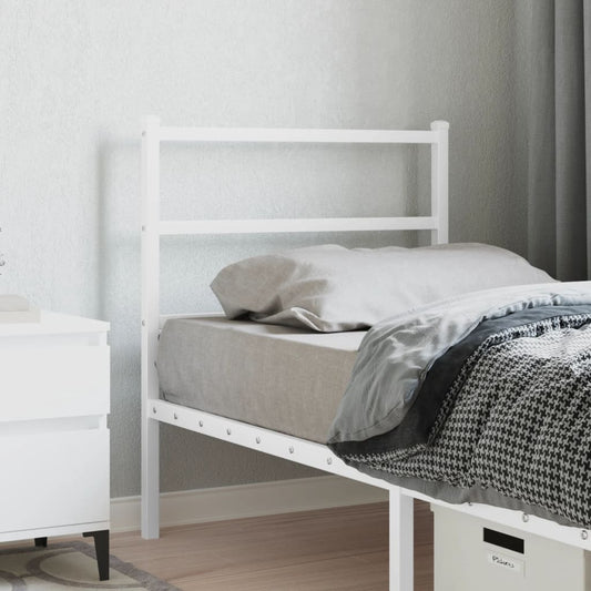 White Metal Headboard, Elegant 75 cm Design for Any Bedroom