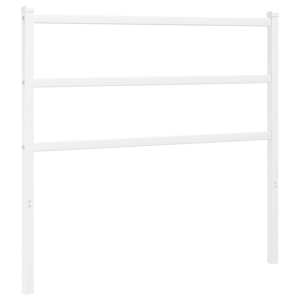 White Metal Headboard - Elegant Design, Sturdy 107 cm Frame