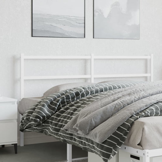 Elegant White Metal Headboard - 150 cm for a Chic Bedroom