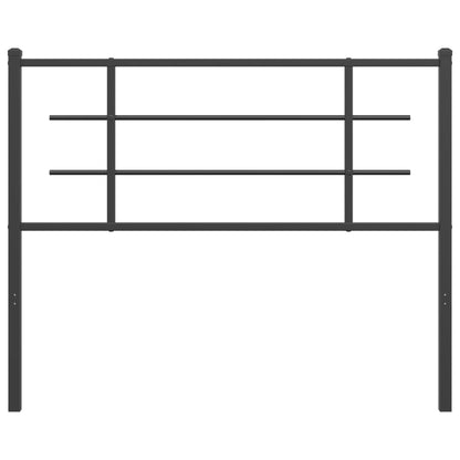Sleek Black Metal Headboard - 107 cm Sturdy Modern Design