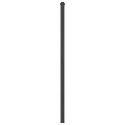 Sleek Black Metal Headboard - 107 cm Sturdy Modern Design