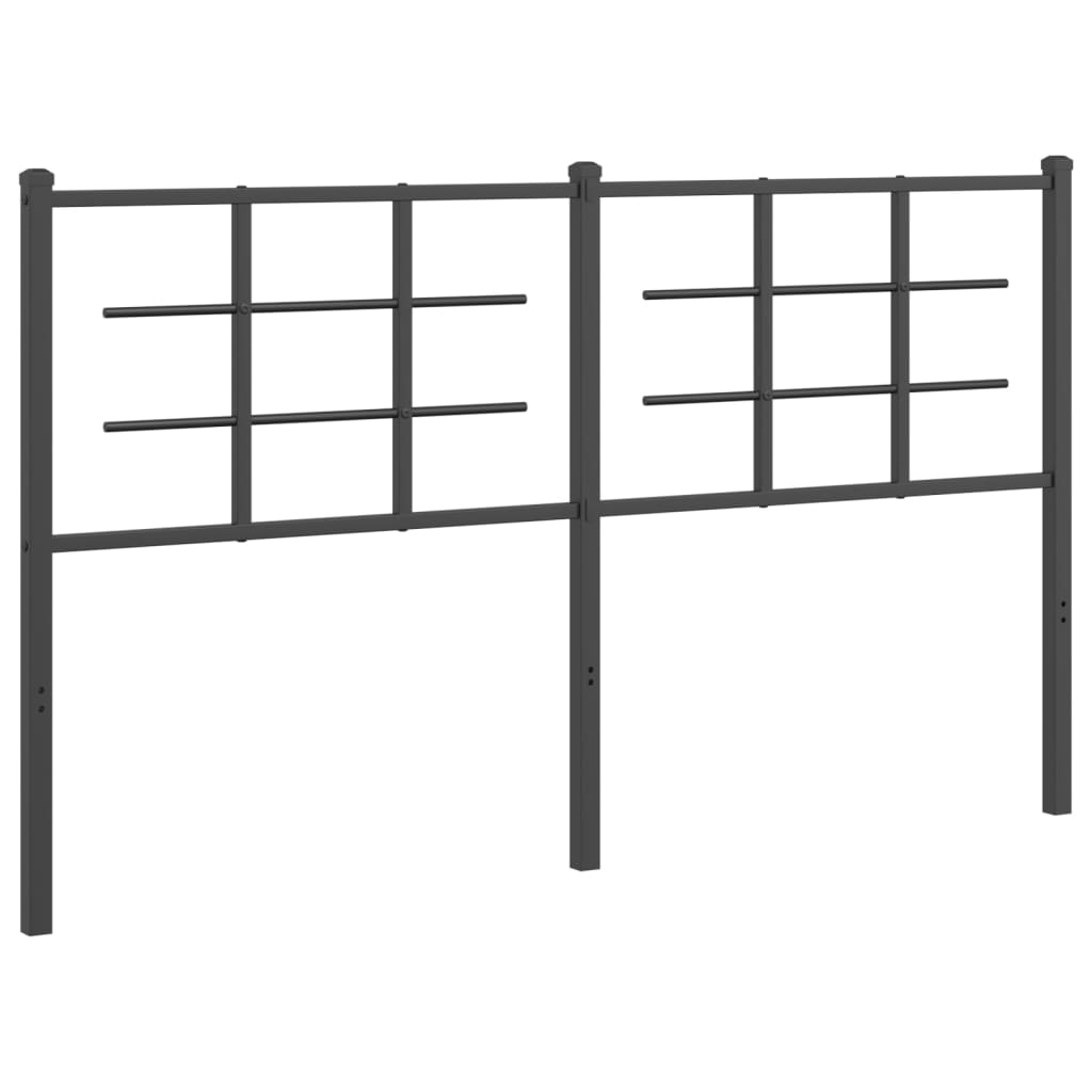 Metal Headboard Black 150 cm