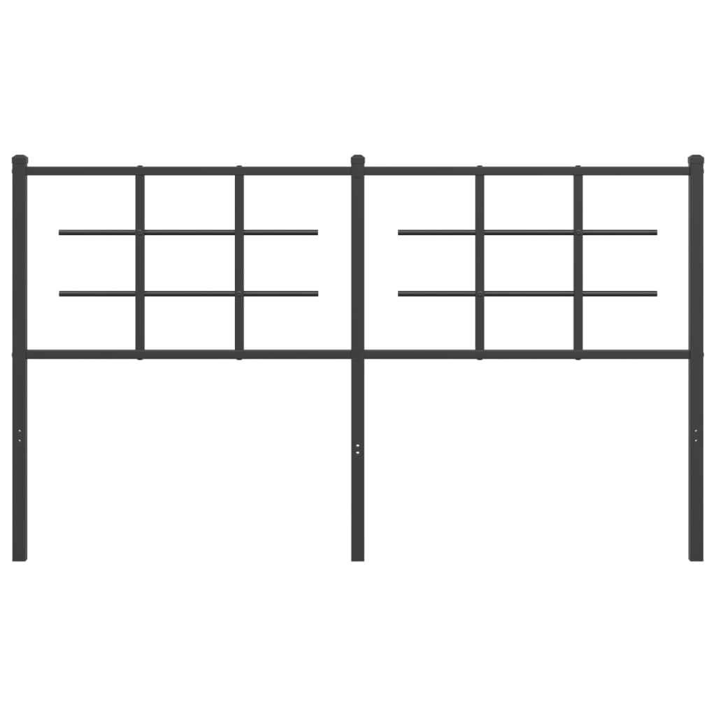 Metal Headboard Black 150 cm