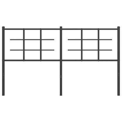 Metal Headboard Black 150 cm