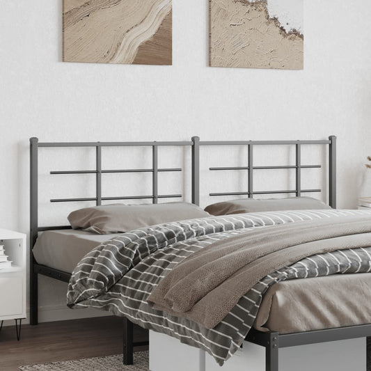 Elegant Black Metal Headboard, 193 cm - Stylish & Durable Design