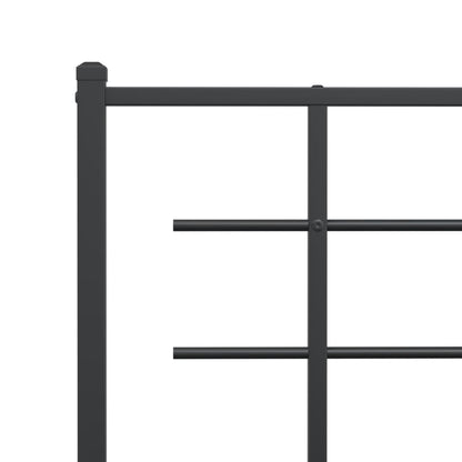 Metal Headboard Black 200 cm