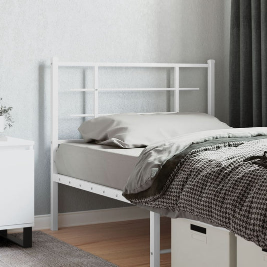 White Metal Headboard - Elegant 107 cm Design for Your Bedroom