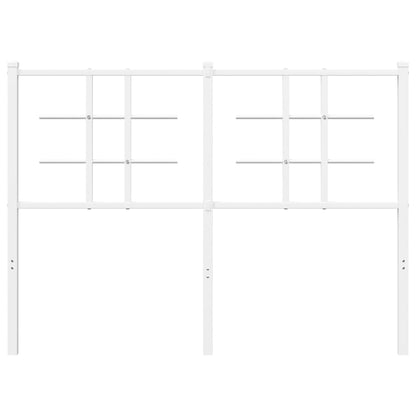Elegant White Metal Headboard - 120 cm Modern Design