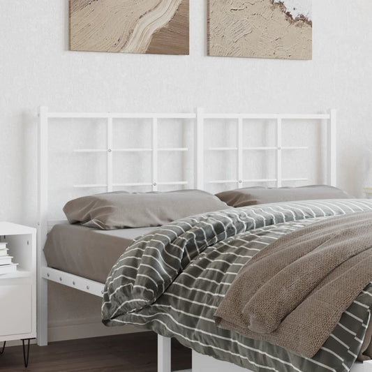 Elegant 135 cm White Metal Headboard - Stylish & Durable Design