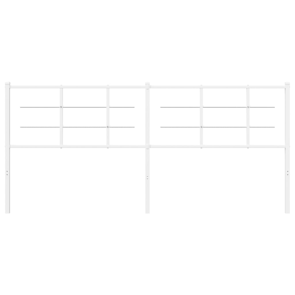 Elegant White Metal Headboard - 200 cm Sturdy Design