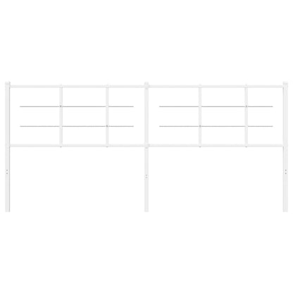 Elegant White Metal Headboard - 200 cm Sturdy Design