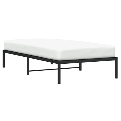 Sturdy Black Metal Bed Frame 100x190cm - No Mattress Included