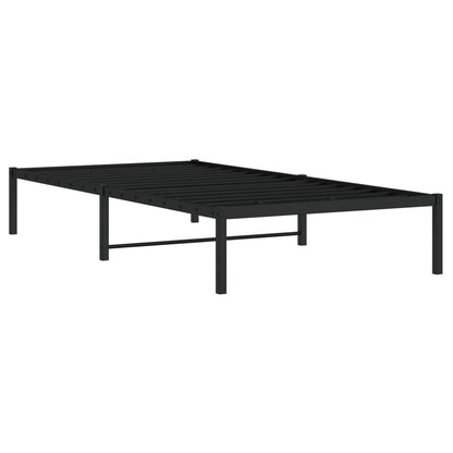Sturdy Black Metal Bed Frame 100x190cm - No Mattress Included