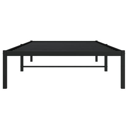 Sturdy Black Metal Bed Frame 100x190cm - No Mattress Included