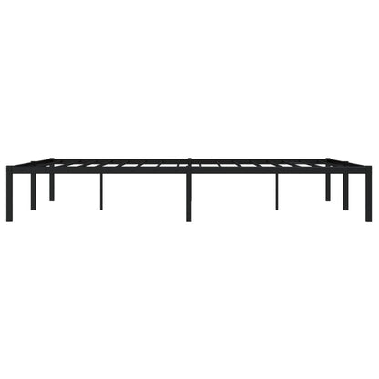 Sleek Black Metal Bed Frame 150x200cm - No Mattress Included