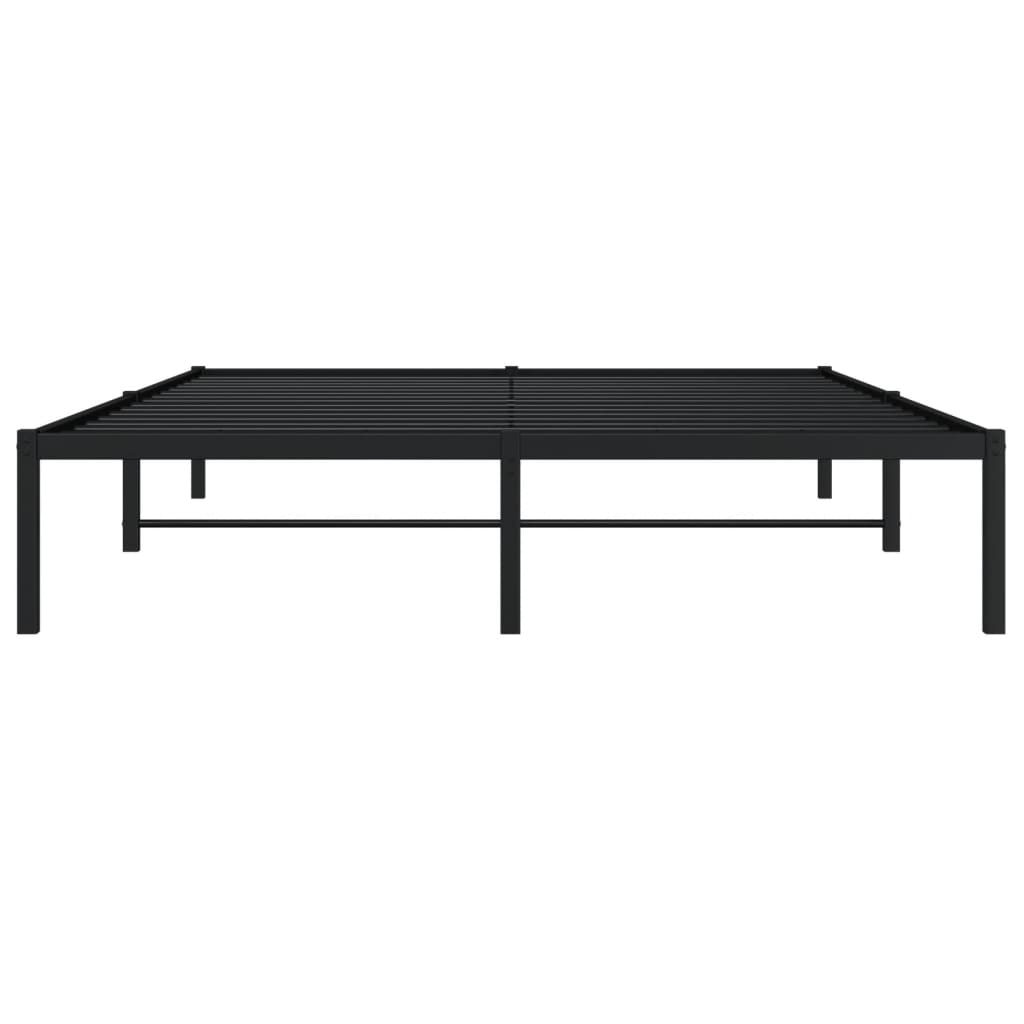 Sleek Black Metal Bed Frame 160x200cm - Durable & Stylish Design