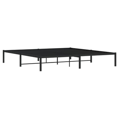 Stylish Black Metal Bed Frame 193x203cm - No Mattress Included