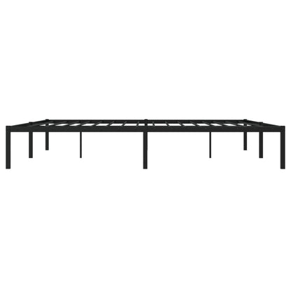 Stylish Black Metal Bed Frame 193x203cm - No Mattress Included