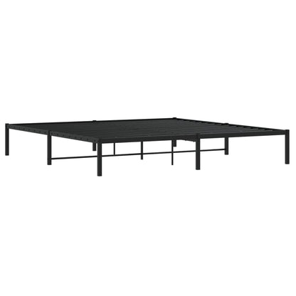 Stylish Black Metal Bed Frame 193x203cm - No Mattress Included
