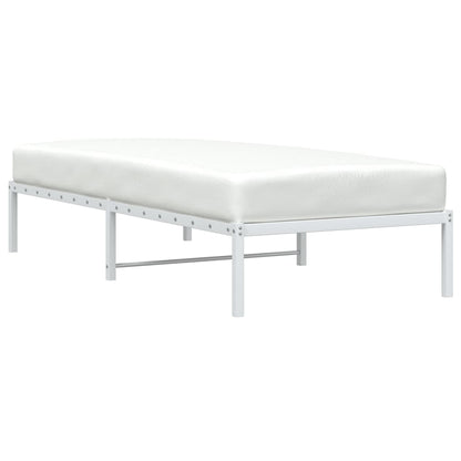 White Metal Bed Frame 90x200cm - Durable, Stylish & Modern Design