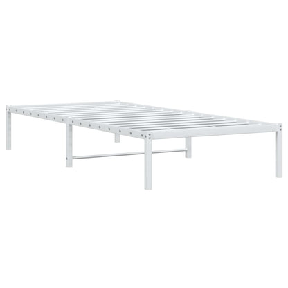 White Metal Bed Frame 90x200cm - Durable, Stylish & Modern Design