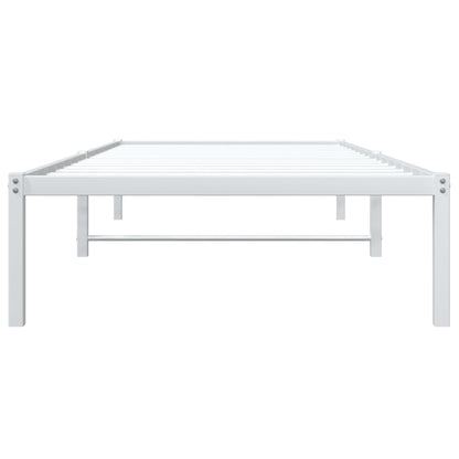 White Metal Bed Frame 90x200cm - Durable, Stylish & Modern Design