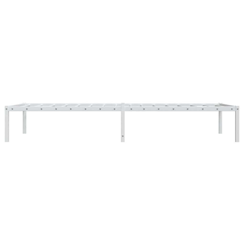 White Metal Bed Frame 90x200cm - Durable, Stylish & Modern Design