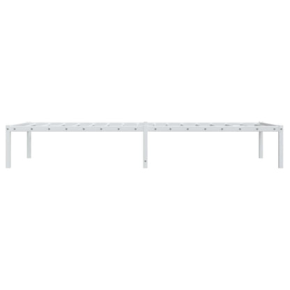 White Metal Bed Frame 90x200cm - Durable, Stylish & Modern Design