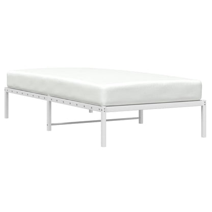 White Metal Bed Frame 100x200cm - Sturdy, Modern & Elegant Design
