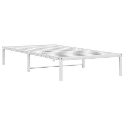 White Metal Bed Frame 100x200cm - Sturdy, Modern & Elegant Design