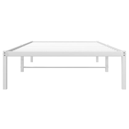 White Metal Bed Frame 100x200cm - Sturdy, Modern & Elegant Design