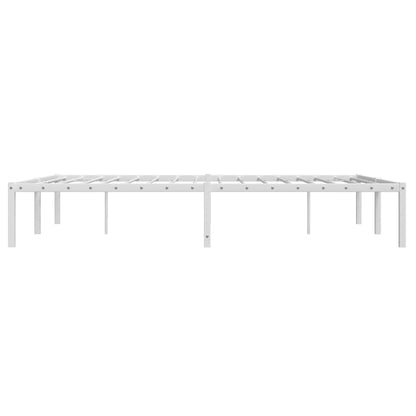 White Metal Bed Frame 140x190cm - Durable & Stylish Design