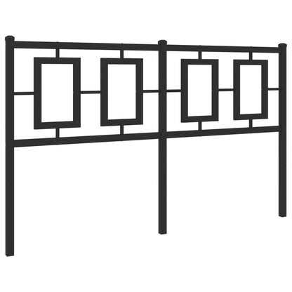 Metal Headboard Black 140 cm