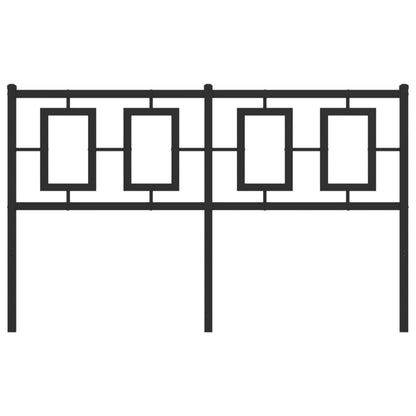 Metal Headboard Black 140 cm